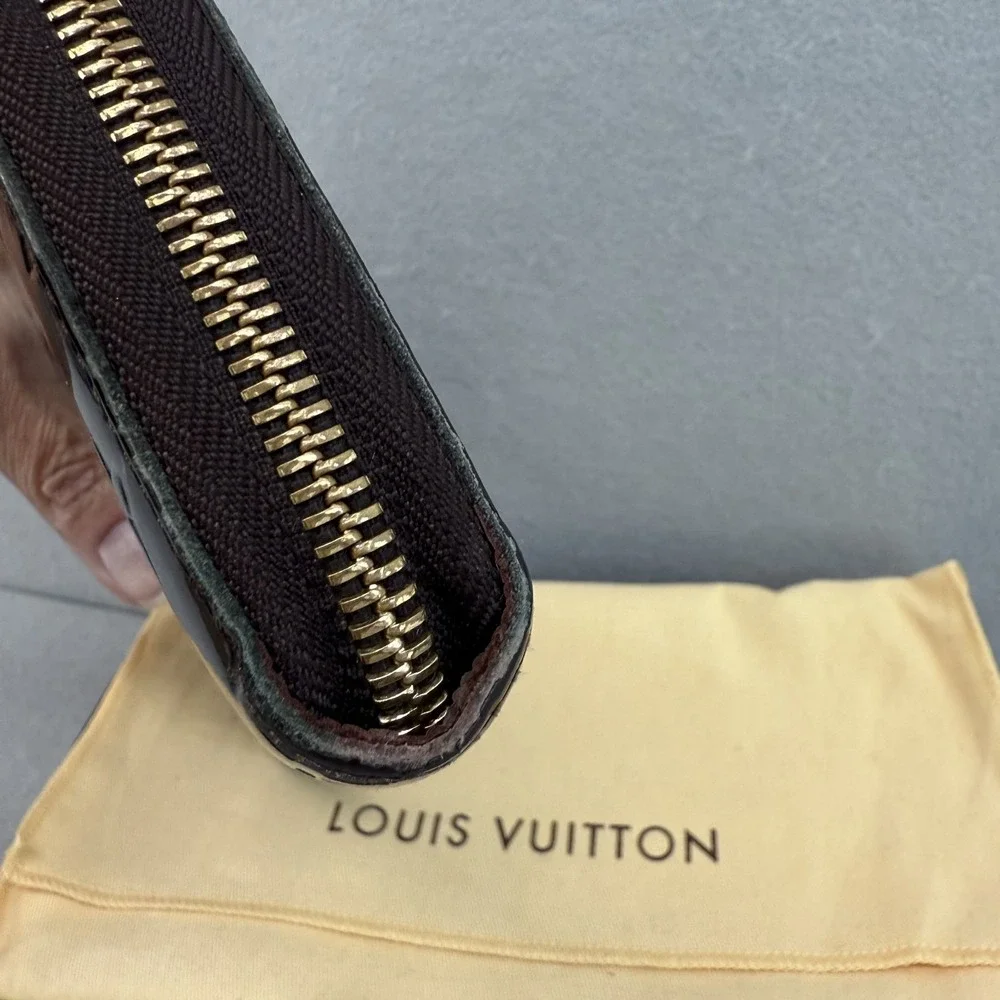 Louis Vuitton Zippy Wallet Monogram Vernis Amarante Purple Patent Box Set EUC - Picture 4 of 16